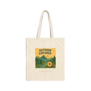 Outdoor Explorer Tote Bag | Mountain Compass Nature Canvas